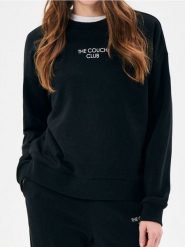 Bluza crewneck z napisem - czarny. Czarne bluzy Sinsay, l, bez wzorów, bez kaptura. Za 29.99 zł.