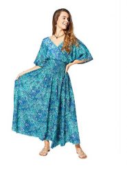 Aller Simplement Sukienka w kolorze niebieskim rozmiar: 34-40. Niebieskie sukienki Aller Simplement, bez wzorów, klasyczne, bez kołnierzyka, bez ramiączek, maxi. Za 78.99 zł.