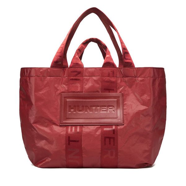 Torebka Hunter. Czerwone shopper Hunter, bez wzorów, bez dodatków. Za 219.99 zł.