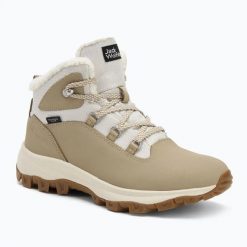Buty damskie Jack Wolfskin Everquest Texapore Mid. Brązowe trekkingi Jack Wolfskin, z gumy, przed kolano, trekkingowe. Za 729.99 zł.