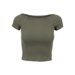 Koszulka Damska/żebrowana Bez Ramiączek. Zielone bluzki Urban Classics, l, bez wzorów, sportowe, bez kołnierzyka, bez ramiączek. Za 48.99 zł.