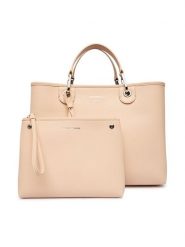 Emporio Armani Torebka EW000360 AF12036 M1332 Beżowy. Brązowe torebki klasyczne Emporio Armani, bez wzorów, ze skóry, bez dodatków. Za 1,339.00 zł.