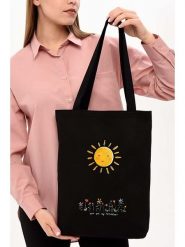 MORI Torebka w kolorze czarnym - 25 x 40 x 8 cm rozmiar: onesize. Czarne torby na ramię MORI, bez wzorów, z bawełny, na ramię, bez dodatków. Za 39.99 zł.