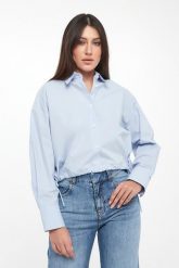 Koszula damska popelinowa Cammie PINKO. Koszule Pinko, bez wzorów, bez kołnierzyka, bez ramiączek. Za 1,649.00 zł.