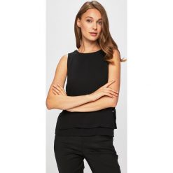 Morgan - Bluzka. Czarne bluzki Morgan, m, bez wzorów, z poliesteru, bez kołnierzyka, bez ramiączek. W wyprzedaży za 129.90 zł.