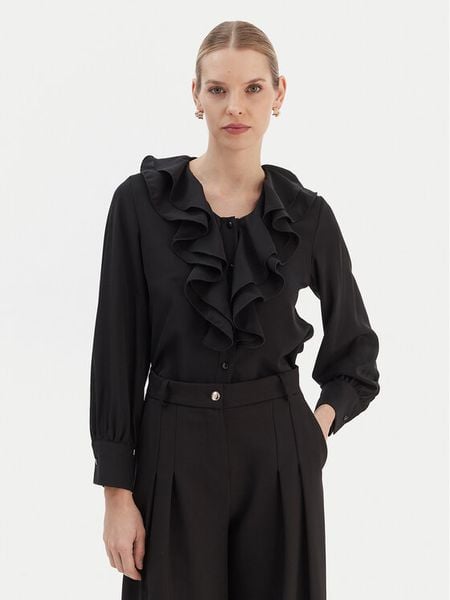 Rinascimento Koszula CFC0020157002 Czarny Regular Fit. Czarne koszule Rinascimento, xl, bez wzorów, z syntetyku, bez kołnierzyka, bez ramiączek. Za 319.99 zł.