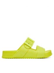 Melissa Klapki Melissa Cozy Connection Slide Ad M 35832 Zielony. Zielone klapki Melissa, bez wzorów, z tworzywa sztucznego, bez obcasa. Za 199.99 zł.