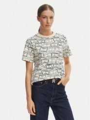 Tommy Hilfiger T-Shirt WW0WW49646 Biały Boxy Fit. Białe t-shirty TOMMY HILFIGER, xl, bez wzorów, z bawełny, bez kołnierzyka, bez ramiączek. Za 249.99 zł.