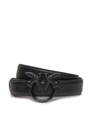 Pinko Pasek Damski Love Berry H3 Belt. PE 24 PLT01 100125 A1K2 Czarny. Czarne paski Pinko, bez wzorów, ze skóry. Za 339.99 zł.