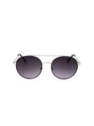 Guess Damskie okulary przeciwsłoneczne w kolorze srebrno-granatowym rozmiar: 53. Niebieskie okulary przeciwsłoneczne Guess, z aplikacjami, z tworzywa sztucznego. Za 209.95 zł.