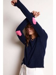 Maison Héritage Cashmere Kaszmirowy sweter w kolorze granatowym rozmiar: XL. Niebieskie swetry Maison Héritage Cashmere, xl, bez wzorów, z kaszmiru, bez ramiączek. Za 534.95 zł.