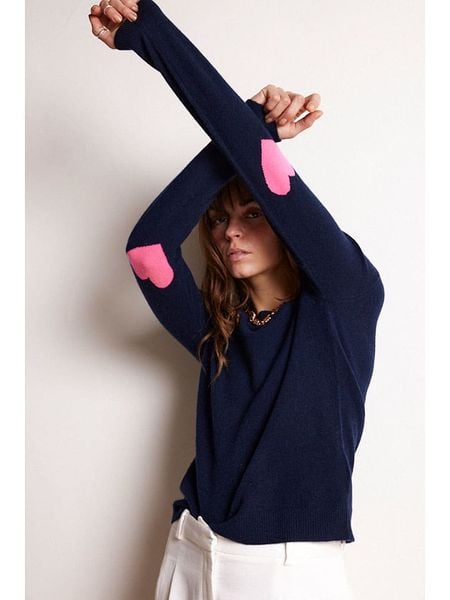 Maison Héritage Cashmere Kaszmirowy sweter w kolorze granatowym rozmiar: XL. Niebieskie swetry Maison Héritage Cashmere, xl, bez wzorów, z kaszmiru, bez ramiączek. Za 534.95 zł.