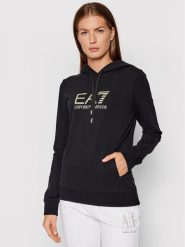 EA7 Emporio Armani Bluza 8NTM36 TJCQZ 0200 Czarny Regular Fit. Czarne bluzy EA7 Emporio Armani, l, bez wzorów, z bawełny, bez kaptura. Za 229.99 zł.
