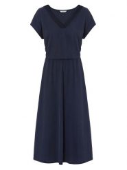 TATUUM Sukienka "Bonnie" w kolorze granatowym rozmiar: M. Niebieskie sukienki Tatuum, m, bez wzorów, z koronki, bez kołnierzyka, bez ramiączek, midi. Za 168.06 zł.