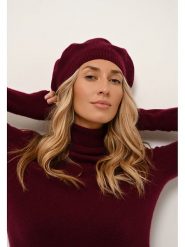 Just Cashmere Kaszmirowa czapka "Paris" w kolorze bordowym rozmiar: onesize. Czerwone czapki Just Cashmere, bez wzorów, z kaszmiru. Za 164.14 zł.