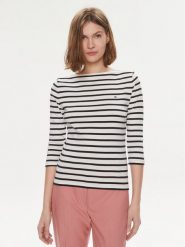 Tommy Hilfiger Bluzka New Cody WW0WW40589 Écru Slim Fit. Bluzki TOMMY HILFIGER, s, bez wzorów, z bawełny, bez kołnierzyka, bez ramiączek. Za 209.99 zł.