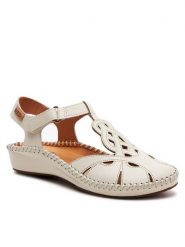 Pikolinos Sandały Puerto Vallarta 655-0703 Écru. Sandały Pikolinos, bez wzorów, ze skóry, bez obcasa, na płaskiej podeszwie, bez zapięcia. Za 359.99 zł.
