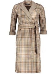 Awama Sukienka w kolorze szarobrązowym rozmiar: L. Brązowe sukienki Awama, l, bez wzorów, z tkaniny, bez kołnierzyka, bez ramiączek, midi. Za 97.99 zł.