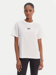 Reebok T-Shirt Ivanna RK25508CCW Biały Regular Fit. Białe t-shirty Reebok, s, bez wzorów, z bawełny, bez kołnierzyka, bez ramiączek. Za 79.99 zł.