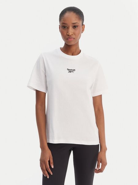 Reebok T-Shirt Ivanna RK25508CCW Biały Regular Fit. Białe t-shirty Reebok, s, bez wzorów, z bawełny, bez kołnierzyka, bez ramiączek. Za 79.99 zł.