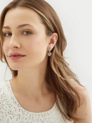 Guess Kolczyki JUBE05 021JW Srebrny. Szare kolczyki Guess, metalowe. Za 169.99 zł.