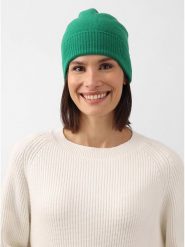 Zwillingsherz Kaszmirowa czapka beanie w kolorze zielonym rozmiar: onesize. Zielone czapki Zwillingsherz, bez wzorów, z kaszmiru. Za 154.07 zł.