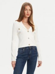 Guess Kardigan W5YR11 Z0130 Biały Regular Fit. Białe kardigany Guess, xs, z aplikacjami, z wiskozy. Za 479.99 zł.
