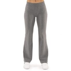 Legginsy z bawełna na co dzień na siłownię. Szare legginsy LEONE 1947 APPAREL, bez wzorów, z bawełny. W wyprzedaży za 79.36 zł.