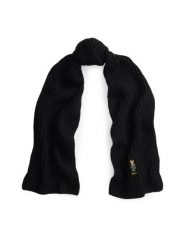 Polo Ralph Lauren Szalik 455P04660001 Czarny. Czarne rękawiczki Polo Ralph Lauren, bez wzorów, z materiału. Za 569.99 zł.