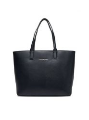 Tommy Hilfiger Torebka Th Logotape Tote AW0AW17449 Granatowy. Niebieskie shopper TOMMY HILFIGER, bez wzorów, ze skóry, bez dodatków. Za 649.99 zł.