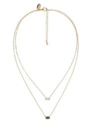 U.S. Polo Assn. Pozłacany naszyjnik z kamieniami ozdobnymi - dł. 37 cm rozmiar: onesize. Zielone naszyjniki U.S. Polo Assn., metalowe. Za 65.99 zł.