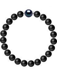 Pearline Bransoletka "Chance" z perłą rozmiar: 19 cm. Czarne bransoletki Pearline, z agatem, srebrne. Za 252.99 zł.