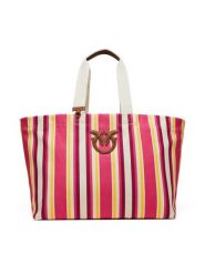 PINKO Torebka Shopping Bag Extra PE 25 PLTT 104754 A2G5 Różowy. Czerwone shopper Pinko, bez wzorów, z materiału, bez dodatków. Za 569.99 zł.
