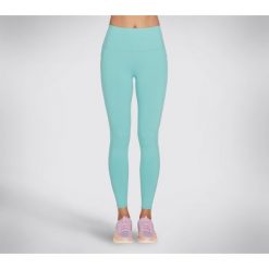 Legginsy Damskie Skechers. Niebieskie legginsy Skechers, bez wzorów. Za 164.99 zł.