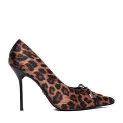 Szpilki Juicy Couture. Brązowe szpilki Juicy Couture, bez wzorów, bez obcasa, na szpilce, bez zapięcia. Za 229.99 zł.