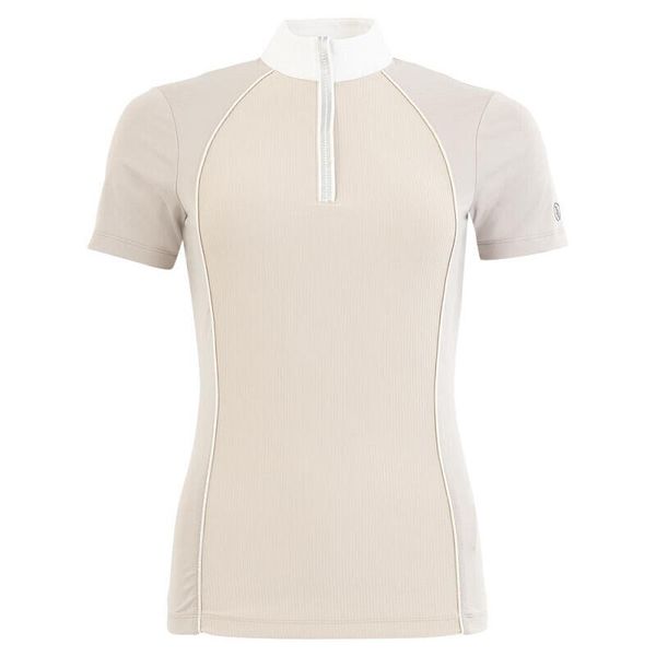 Damska koszulka polo na zawody BR Equitation Isabel. Szare bluzki BR, bez wzorów, bez kołnierzyka, bez ramiączek. Za 241.50 zł.