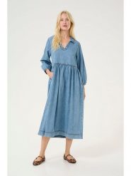 CULTURE Sukienka w kolorze niebieskim rozmiar: XS. Niebieskie sukienki Culture, xs, bez wzorów, bez kołnierzyka, bez ramiączek, maxi. Za 173.99 zł.