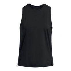 Damski tank top Under Armour Laser. Czarne topy Under Armour, l, bez wzorów, bez kołnierzyka, bez ramiączek. W wyprzedaży za 220.20 zł.