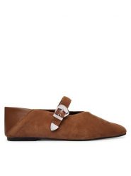 Tommy Jeans Baleriny Tjw Ballerina Suede EN0EN03067 Brązowy. Brązowe baleriny Tommy Jeans, bez wzorów, z jeansu, bez obcasa. Za 449.99 zł.