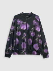 4F Bluza dresowa rozpinana bez kaptura damska - czarna L. Czarne bluzy 4f, l, bez wzorów, z dresówki, bez kaptura. Za 199.99 zł.