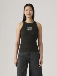 Levi's Top w kolorze czarnym rozmiar: L. Czarne topy Levi's®, l, bez wzorów, z bawełny, bez kołnierzyka, bez ramiączek. Za 48.95 zł.