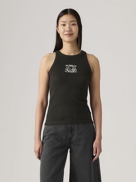 Levi's Top w kolorze czarnym rozmiar: L. Czarne topy Levi's®, l, bez wzorów, z bawełny, bez kołnierzyka, bez ramiączek. Za 65.54 zł.