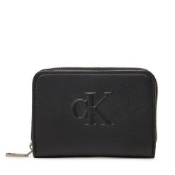 Mały Portfel Damski Calvin Klein Jeans. Czarne portfele Calvin Klein Jeans, bez wzorów, z jeansu. Za 179.99 zł.