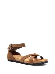 Comfortfusse Skórzane sandały w kolorze jasnobrązowym rozmiar: 41. Brązowe sandały Comfortfüße, bez wzorów, klasyczne, z otwartym noskiem, bez obcasa, bez zapięcia. Za 217.99 zł.