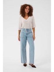 Kaffe Dżinsy - Loose fit - w kolorze błękitnym rozmiar: 42. Niebieskie jeansy Kaffe, z aplikacjami, z podwyższonym stanem. Za 244.95 zł.
