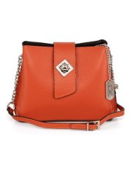 Anna Morellini Skórzana torebka "Elianna" w kolorze pomarańczowym - 22 x 19 x 10 cm rozmiar: onesize. Pomarańczowe torby na ramię Anna Morellini, bez wzorów, z materiału, na ramię, bez dodatków. Za 260.99 zł.