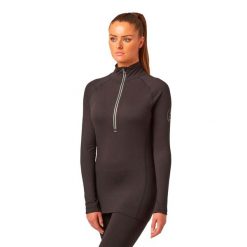 Surfanic Damska Bluza Termoaktywna Carbon Dri Koszulka z Zamkiem SWX2602-020. Czarne bluzy Surfanic, na zimę, bez wzorów, bez kaptura. Za 179.99 zł.