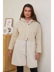 Curvy Lady Płaszcz przejściowy w kolorze beżowym rozmiar: 48/50. Brązowe płaszcze Curvy Lady, bez wzorów, bez kaptura. Za 110.04 zł.
