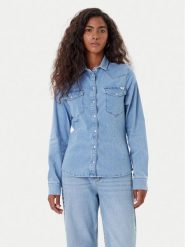 Mustang Koszula jeansowa Cody 1016935 Niebieski Slim Fit. Niebieskie koszule Mustang, bez wzorów, z bawełny, bez kołnierzyka, bez ramiączek. Za 319.99 zł.