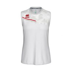 Damski tank top Errea Eloy. Białe topy ERREA, bez wzorów, bez kołnierzyka, bez ramiączek. Za 189.00 zł.